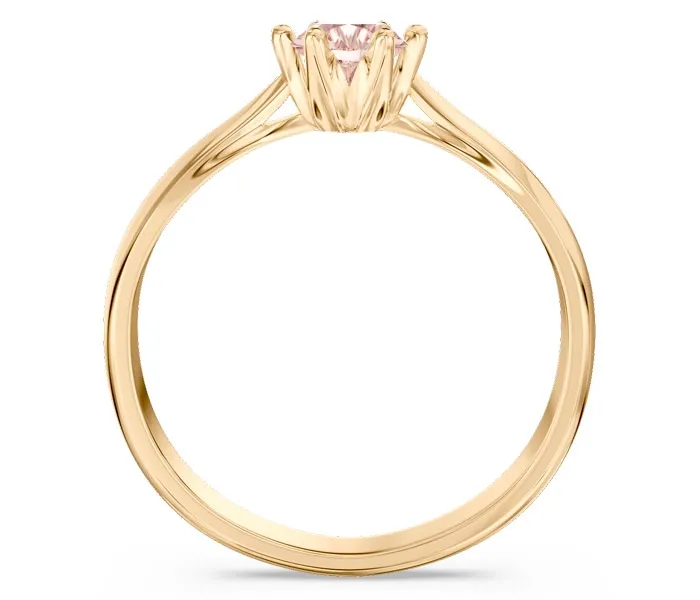 Pierścionek z żółtego  złota z morganitem AP-6640Z