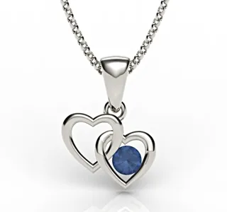 Wisiorek z białego złota z szafirem LPW-52B