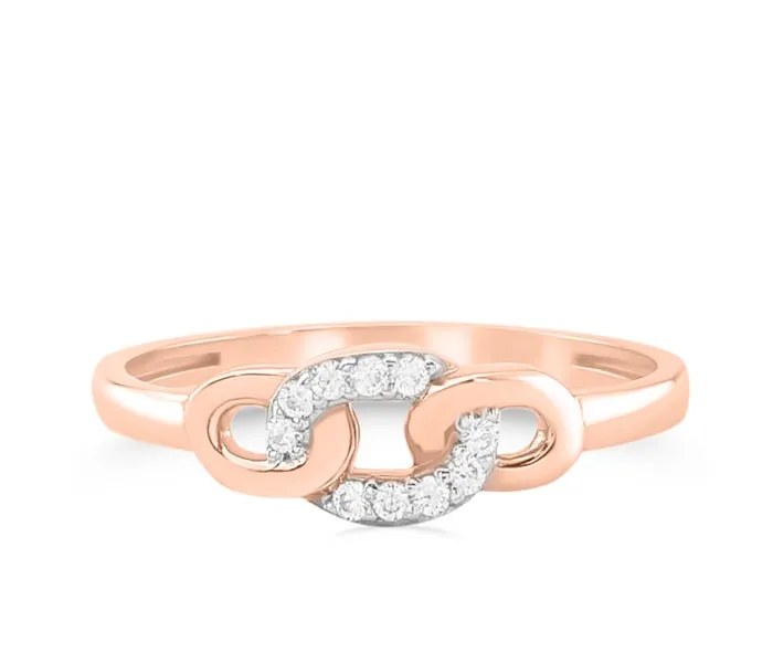 Pierścionek z różowego złota z cyrkoniami CP-48P-R-C
