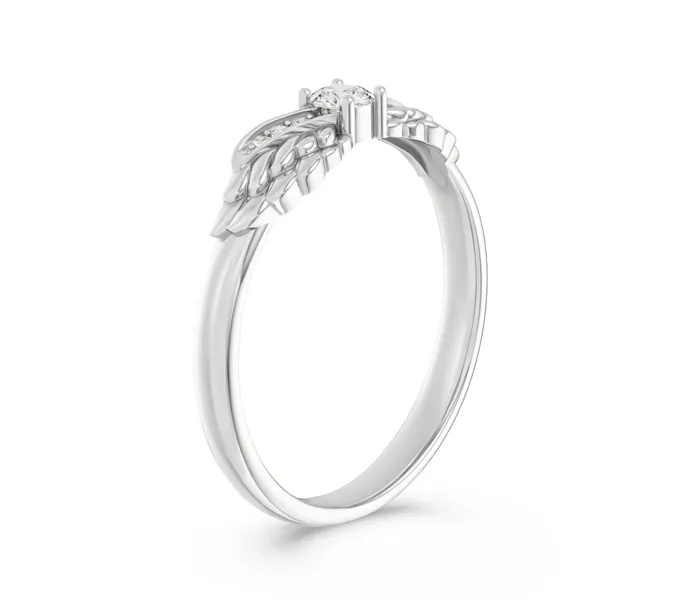 Pierścionek z białego złota z brylantem CP-62B