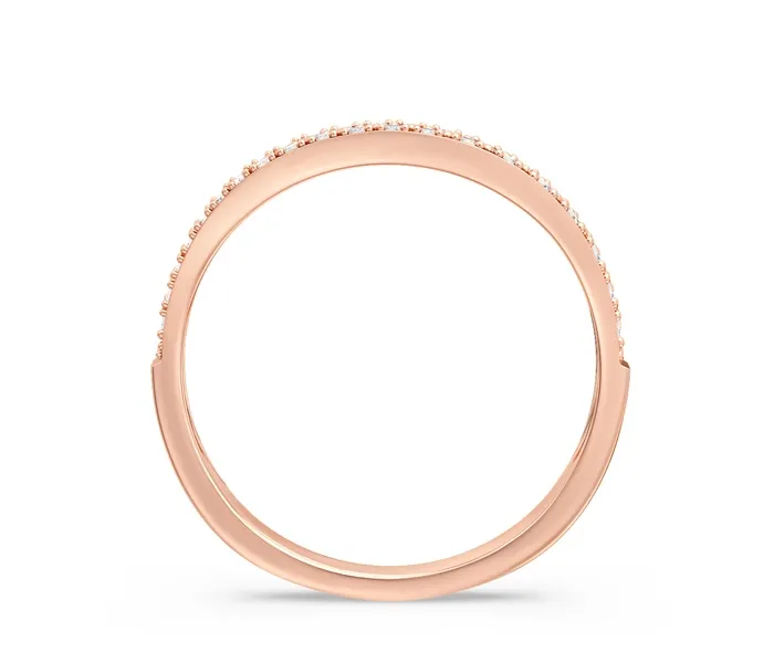 Pierścionek z różowego złota z brylantami CP-27P