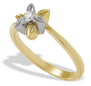 Pierścionek złoty z brylantem GP-5013ZB - odtworzenie