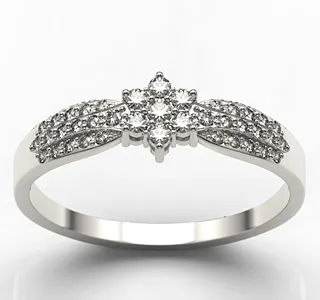 Pierścionek z białego złota LP-5828B