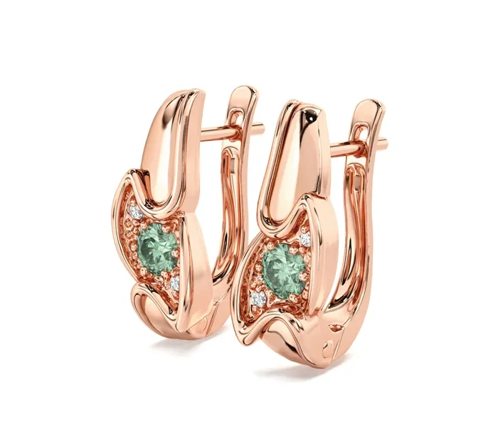 Kolczyki ze szmaragdami i brylantami BPK-11P