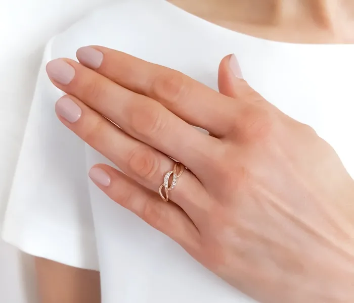 Zestaw z różowego złota z diamentami BP-17P-ZEST