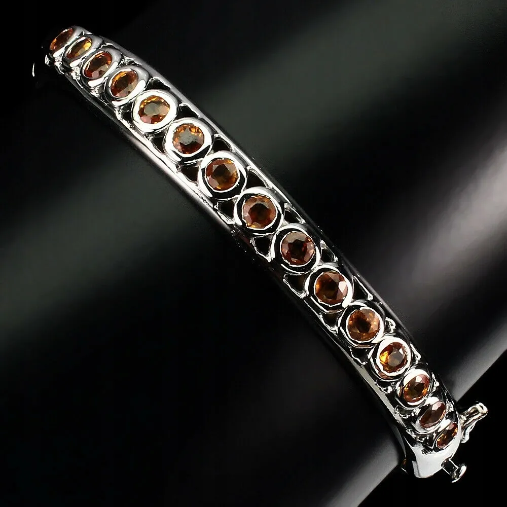 Bransoletka srebrna naturalne szafiry 925 Songea