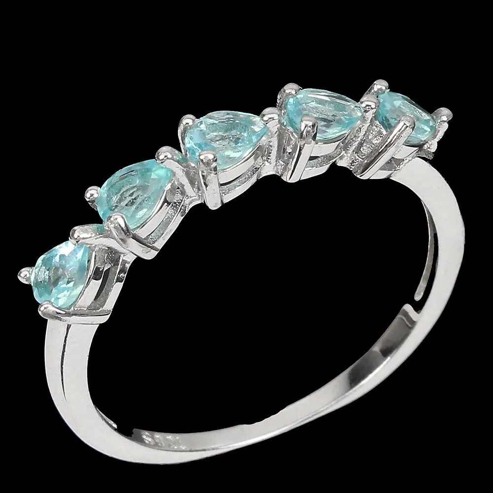 Srebrny delikatny r 20 pierścionek natural apatyty