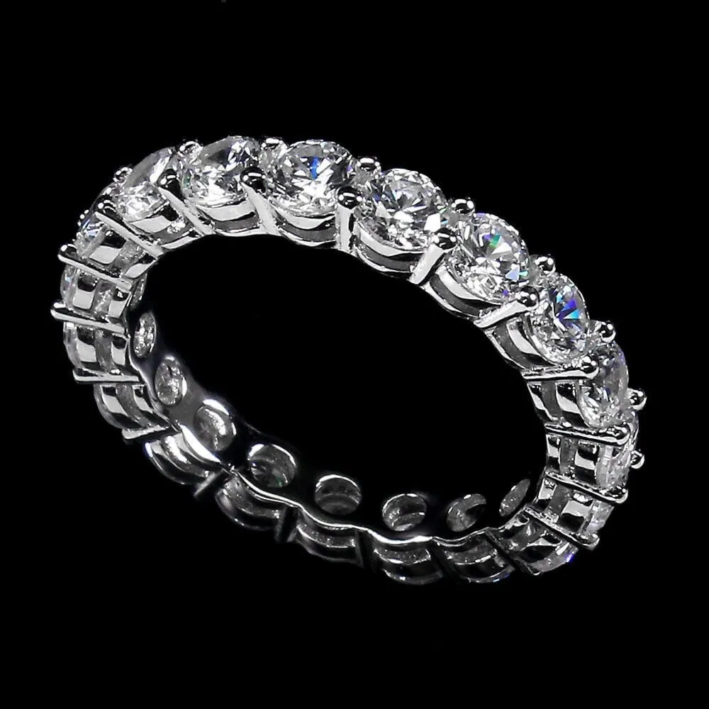 Srebrny delikatny pierścionek r 16 obrączka cyrkonie AAA