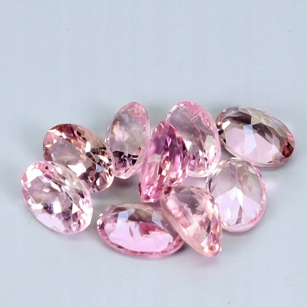 Turmaliny różowe kamienie naturalne IF-VVS 5.15ct 9 sztuk