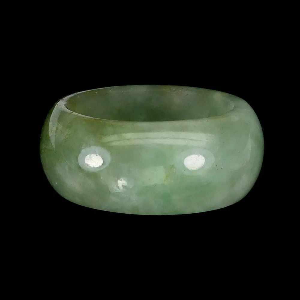 Pierścionek r 17.5 obrączka naturalny kamień jadeit 37.15ct