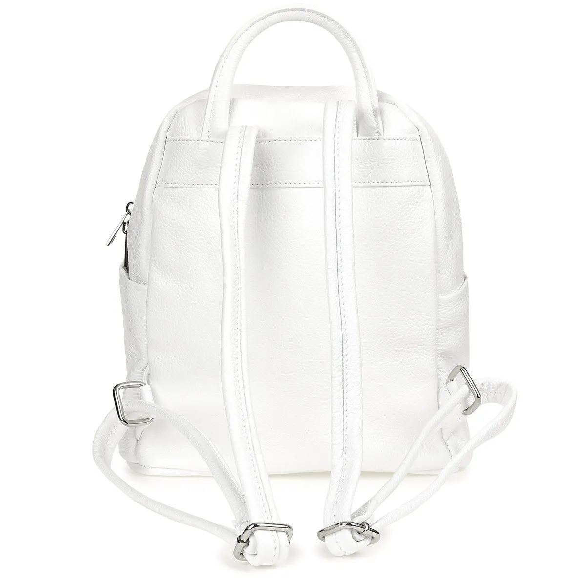 Solidny włoski plecak damski w kolorze czarnym, wykonany z miękkiej skóry licowej