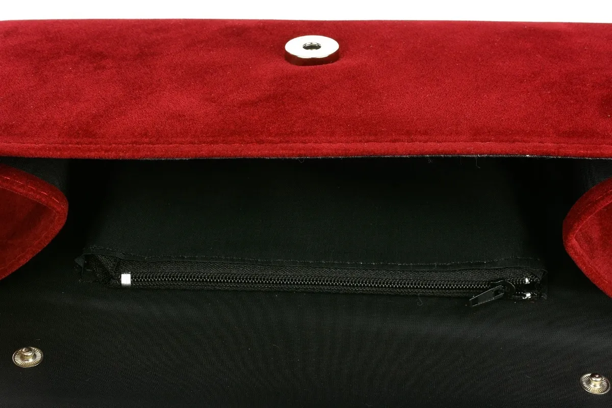 Bordowa damska torebka kopertówka mała Beltimore W19 Mała Bordowa torebka kopertówka Beltimore z ekologicznej skóry, zdobiona logo