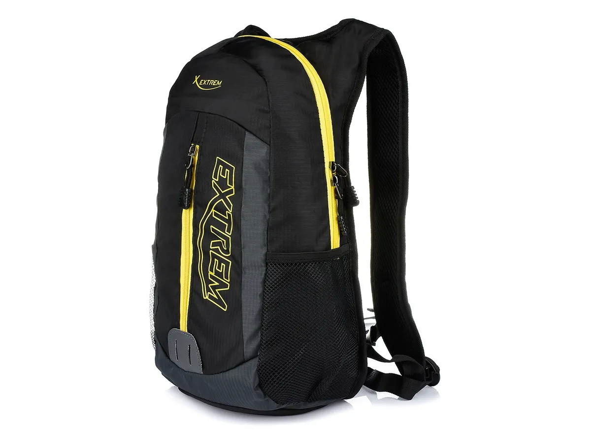 Czarno-żółty plecak sportowy Extrem, lekki i solidny, idealny do aktywności fizycznych na świeżym powietrzu