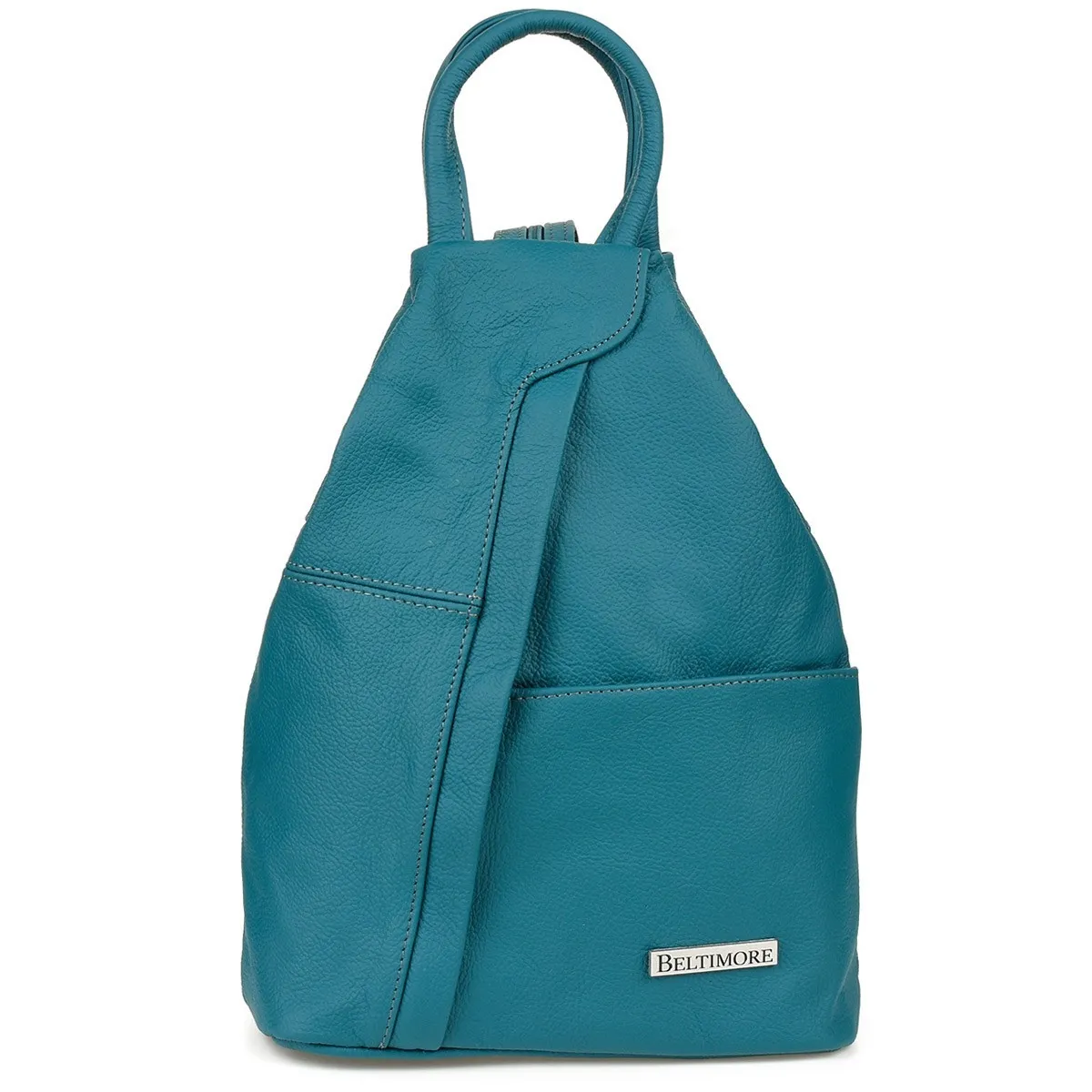 Elegancki Granatowy plecak damski Beltimore wykonany ze skóry naturalnej. pojemność oraz funkcjonalność zapewniają wygodę uży