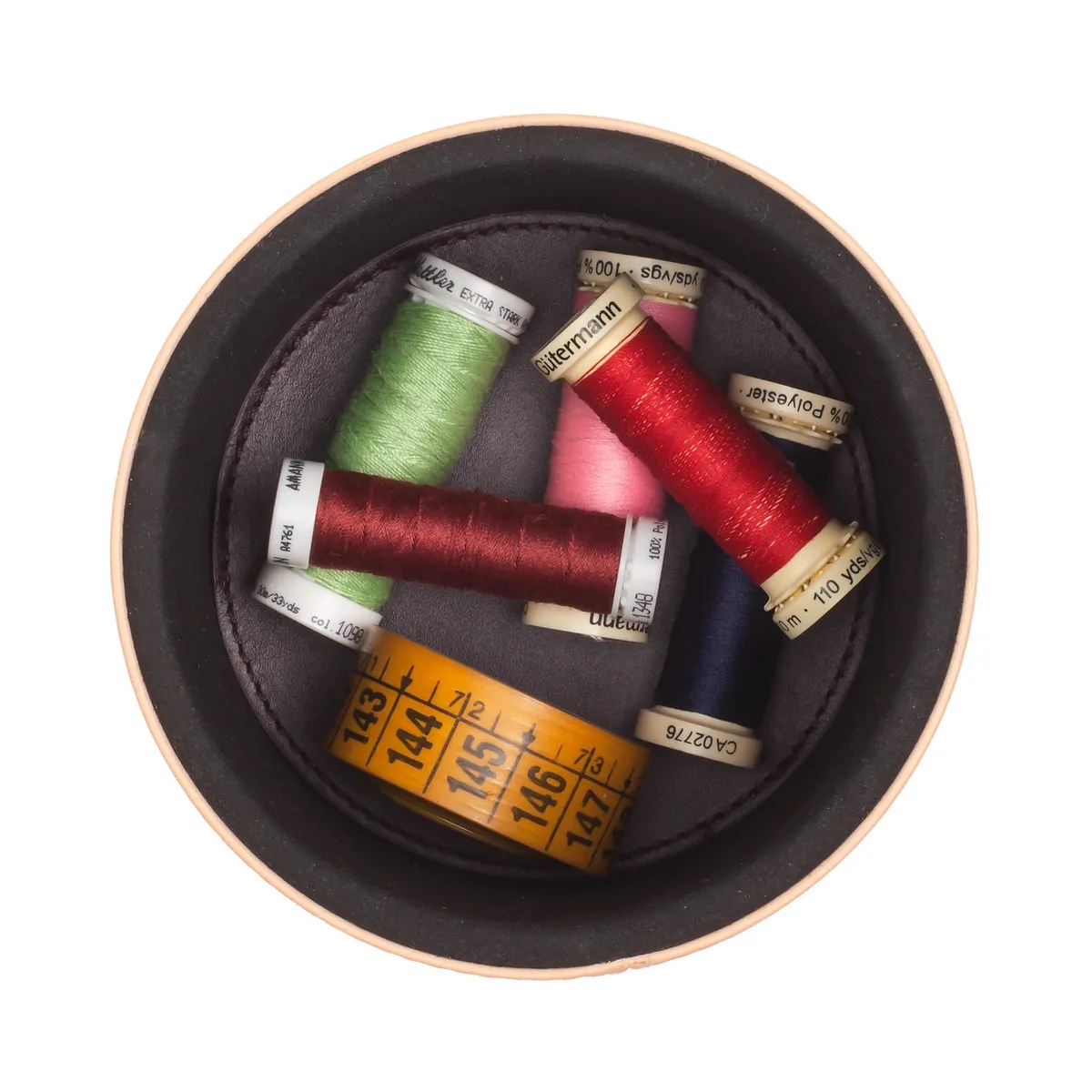 Eleganckie pudełko do przechowywania DUDU wykonane ze skóry naturalnej w bordowym kolorze