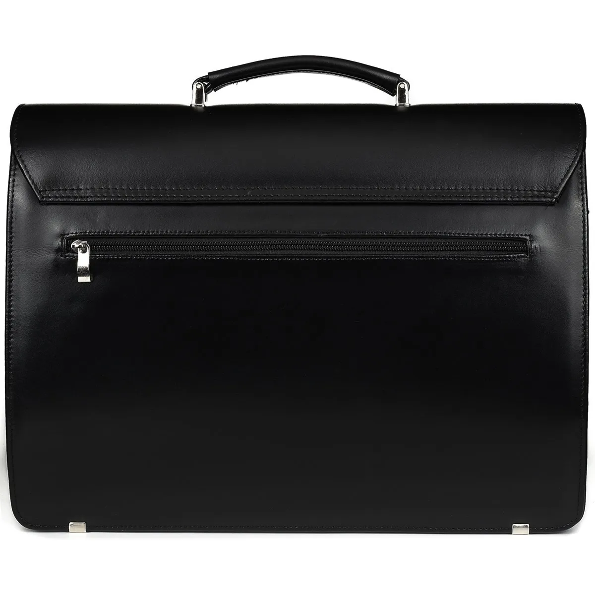 Czarna męska aktówka Beltimore teczka elegancka pojemna skórzana J16