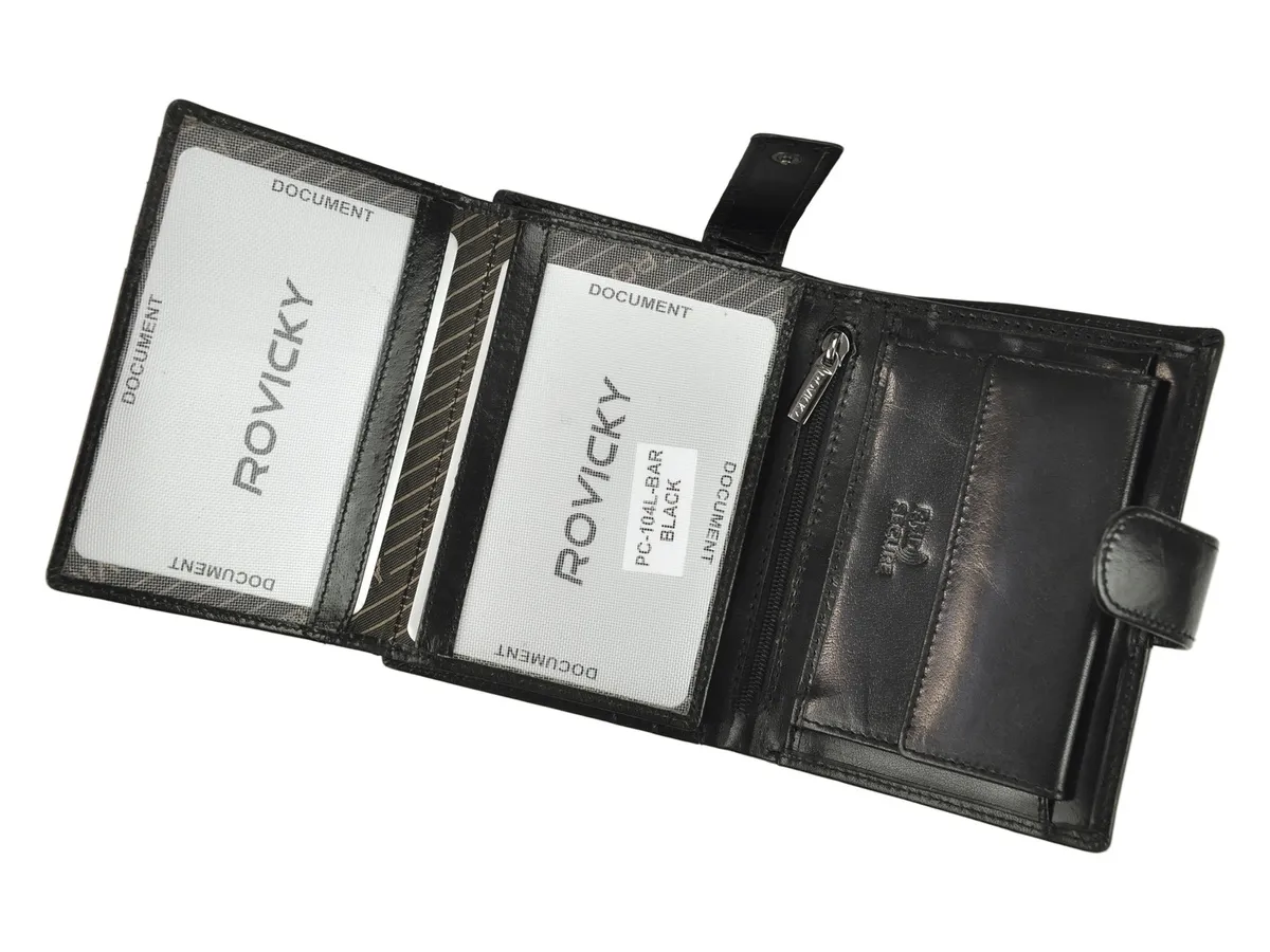 Stylowy męski portfel wykonany z wysokiej jakości brązowej skóry