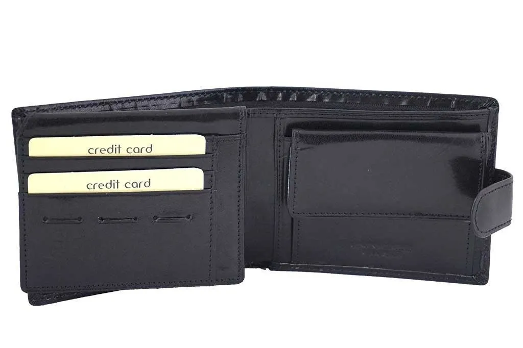 Portfel męski skórzany Barberini's w brązowym kolorze Brązowy portfel męski Barberini's ze skóry licowej, Elegancki i praktyczny