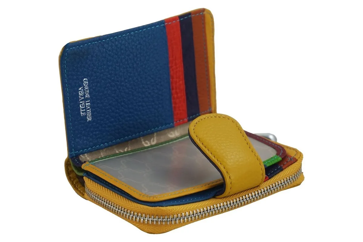 Czerwony portfel skórzany młodzieżowy wykonany z wysokiej jakości skóry licowej