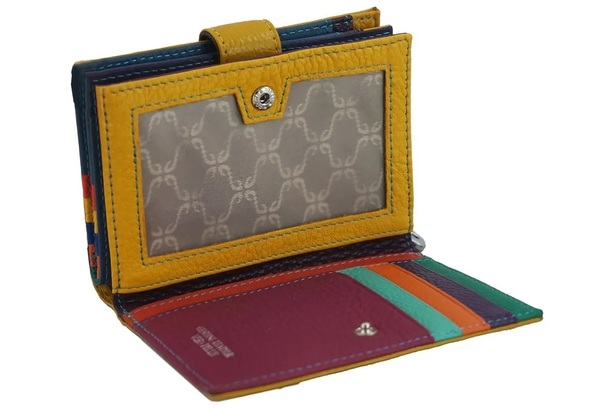 Fioletowy portfel damski skórzany, funkcjonalny i atrakcyjny wizualnie z naturalnej skóry licowej