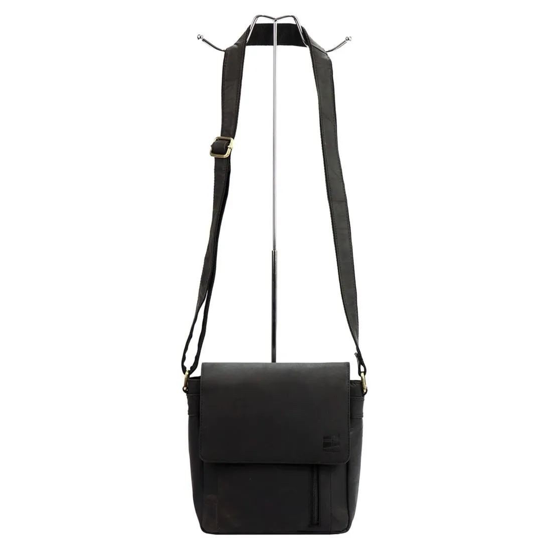 Saszetka męska z kieszeniami ze naturalnej skóry regulowany pasek od Nordee