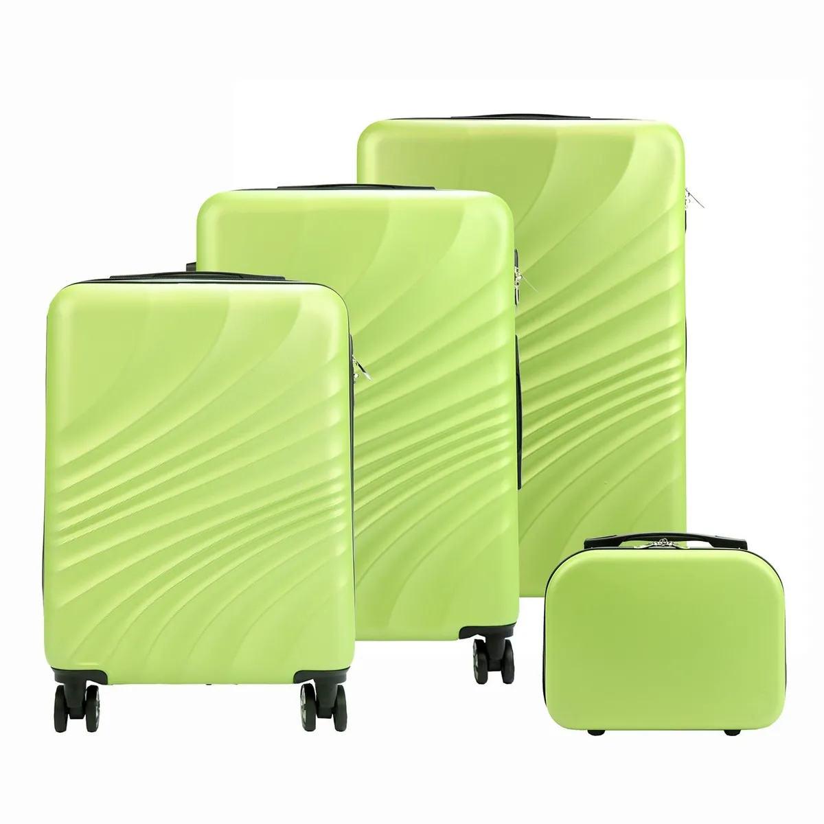 Gregorio limonkowa Mocna walizka damska wykonana z ABS-u Limonkowa walizka damska z ABS-u, idealnie sprawdzi się w każdej podróży