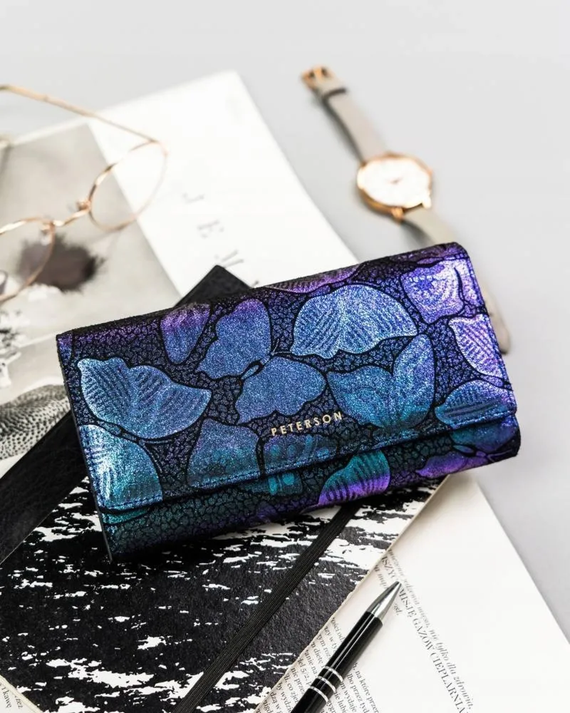 Skórzany damski portfel Peterson PTN 42122-ONBF