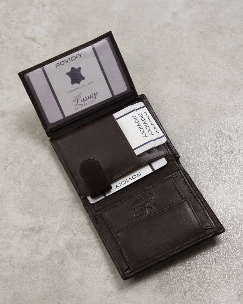 Skórzany kompaktowy męski portfel od Always Wild