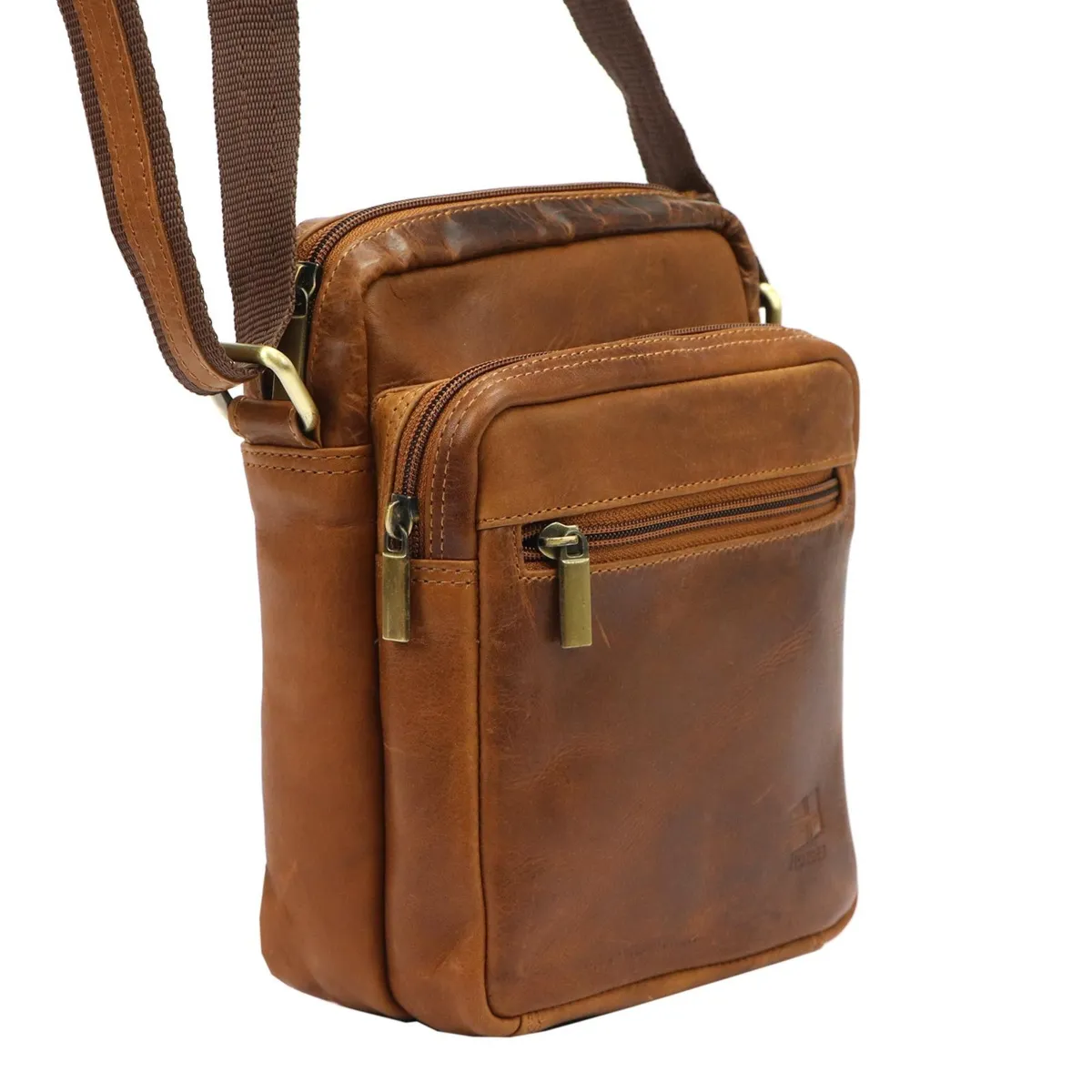 Nordee męska saszetka skóra naturalna torba na ramię z kieszeniami