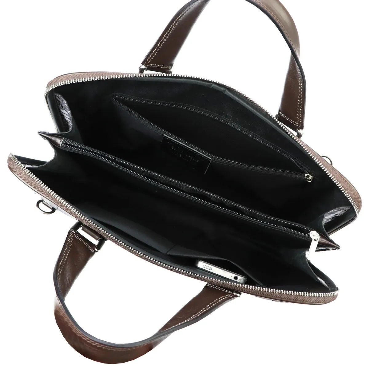 Camilla Skórzana duża teczka torba na dokumenty laptopa do pracy z paskiem