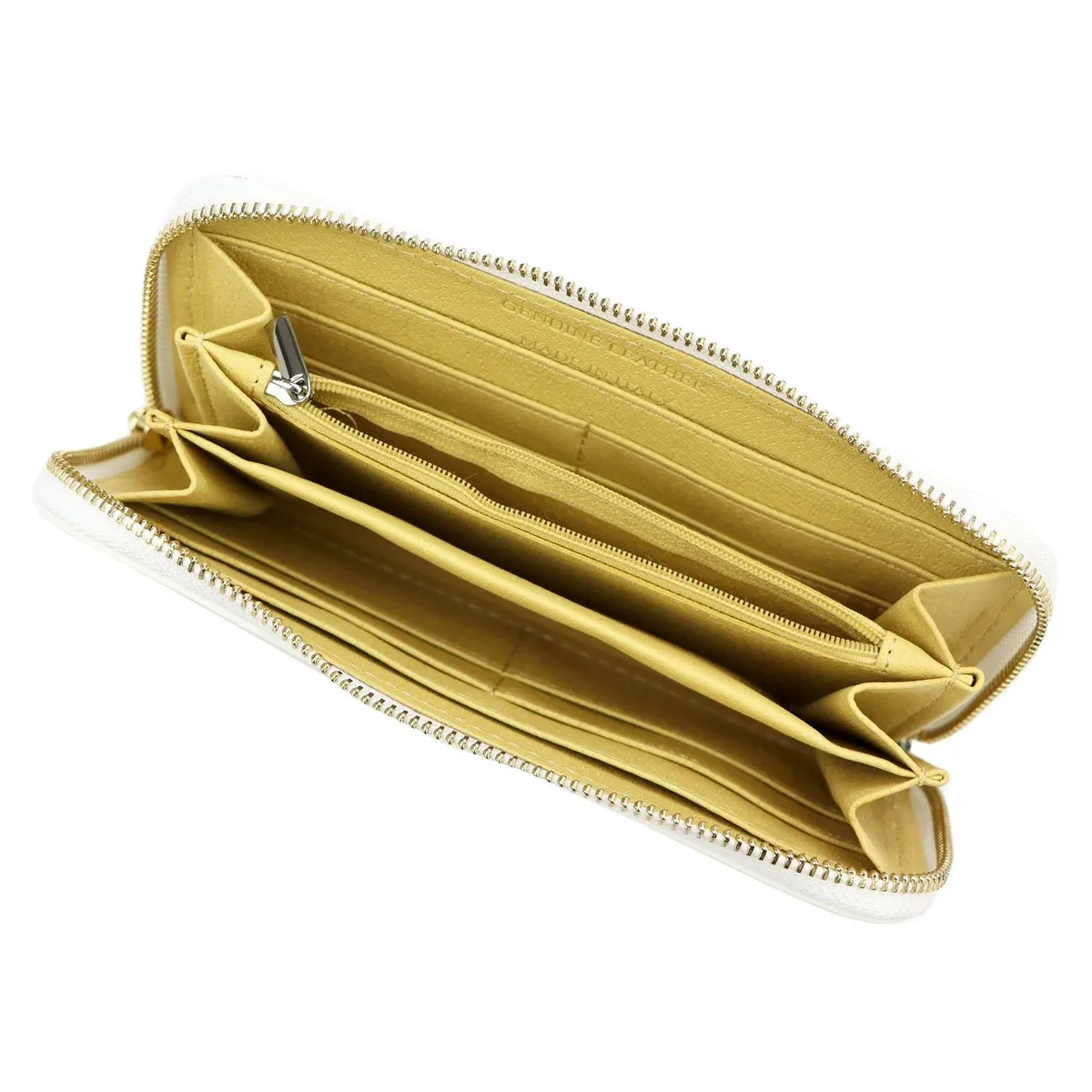 Elegancki portfel Gregorio G01 8822 DOLLARO ze srebrnymi detalami i roślinnym wzorem