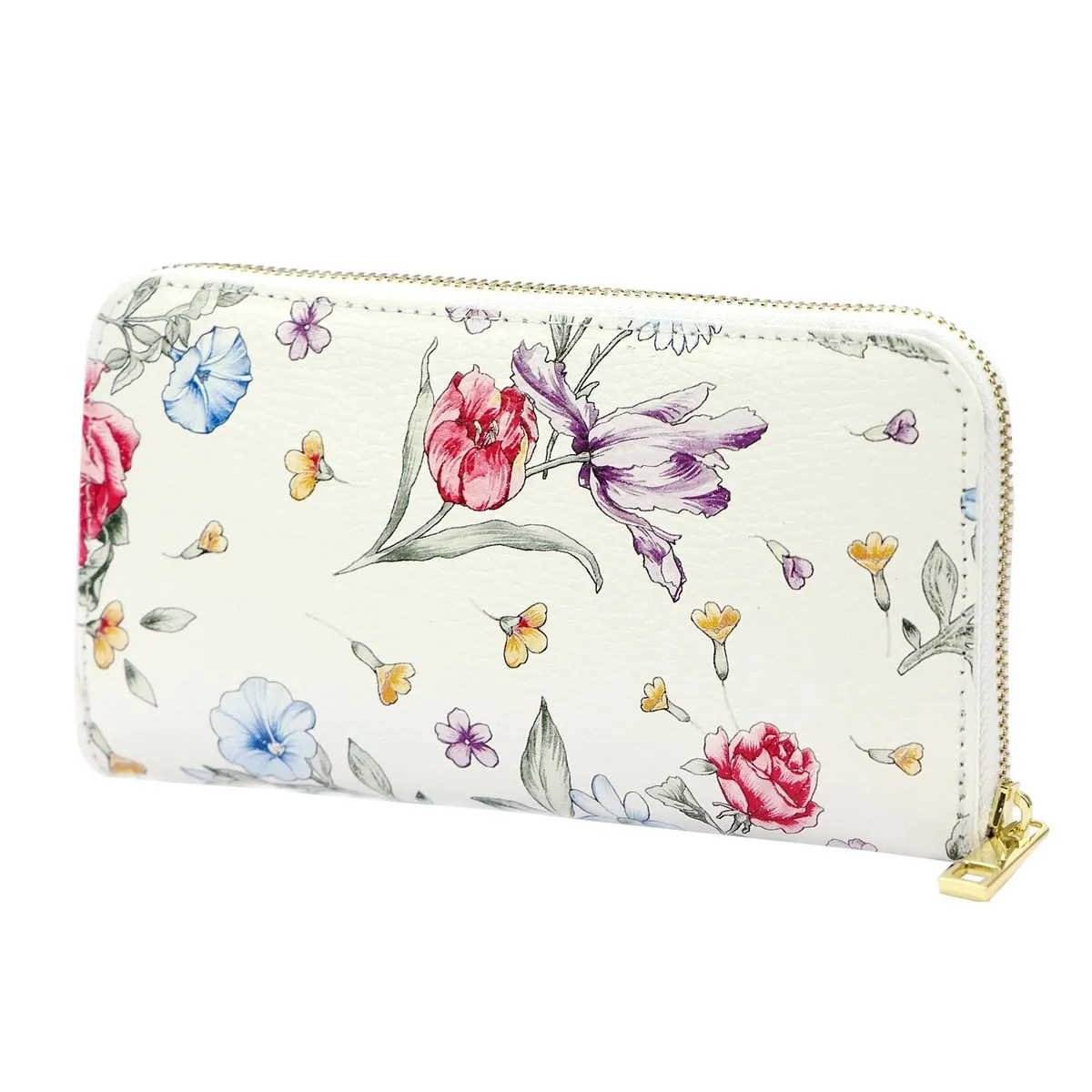 Portfel Gregorio z kwiatowym wzorem w eleganckim odcieniu, stworzony z wysokiej jakości skóry naturalnej