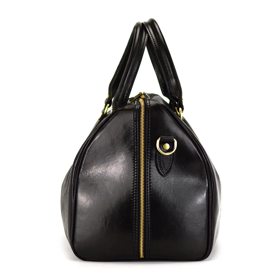 Duża Skórzana Torba Podróżna Gregorio w czarnym kolorze, unisex, idealna na weekendowe wypady