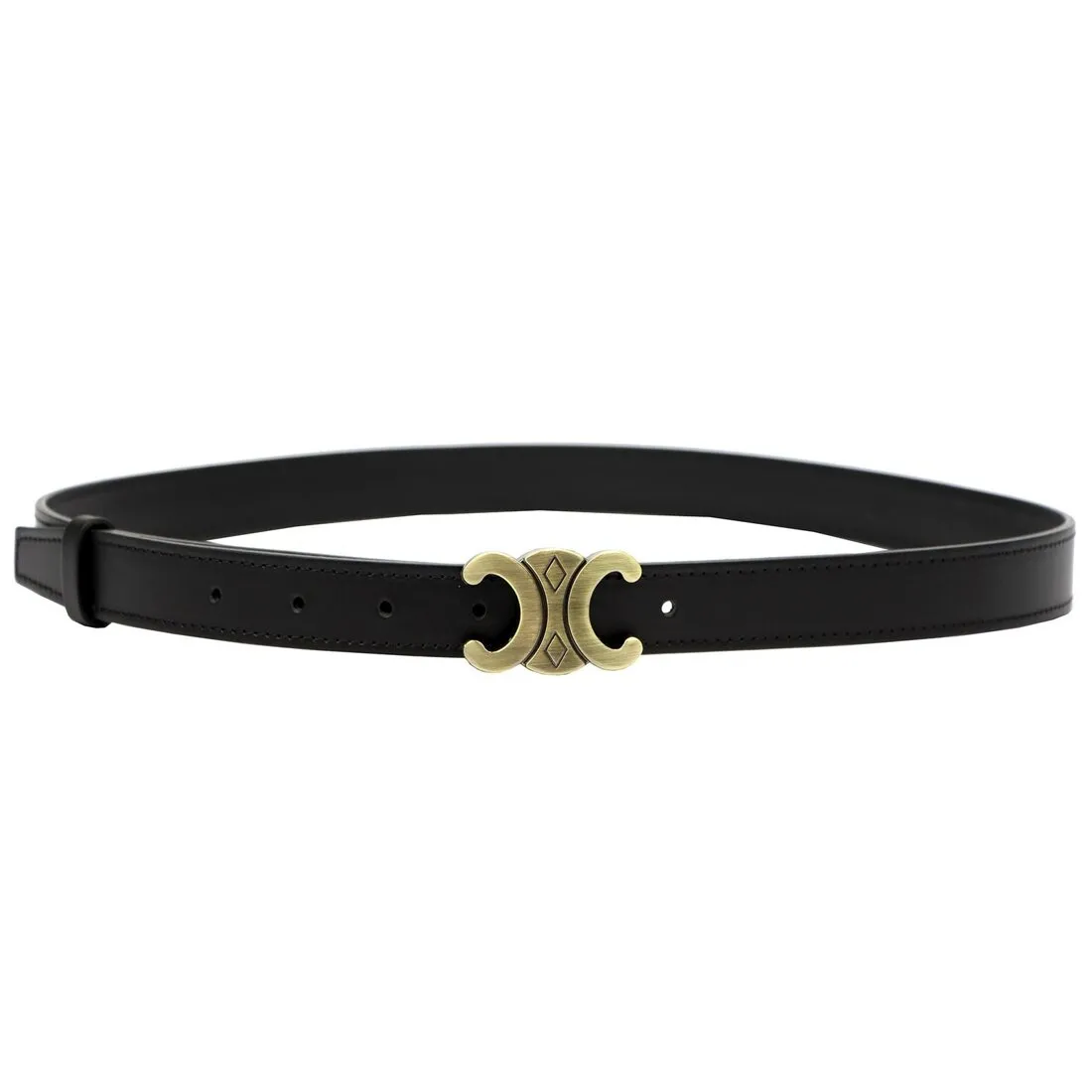 Ciemnobeżowy damski pasek wykonany ze skóry naturalnej, atrakcyjny design