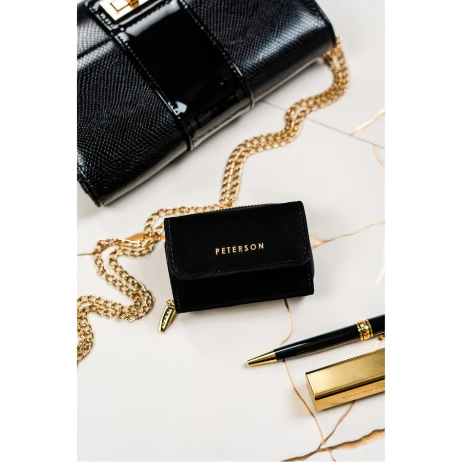 Stylowy portfel damski z gładkiej skóry ekologicznej - Peterson