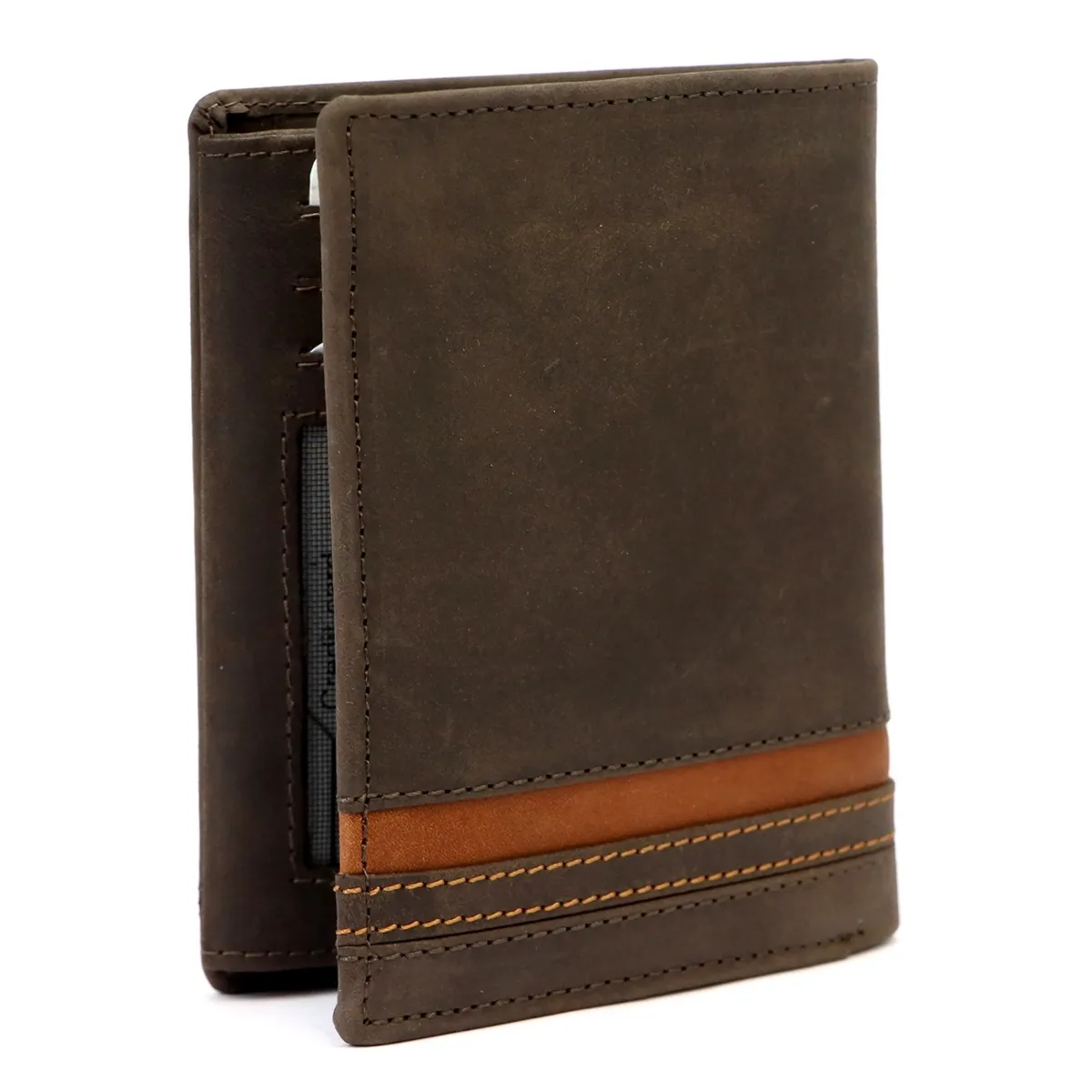 Nordee pionowy męski portfel skóra naturalna duży rozbudowany bez zapięcia