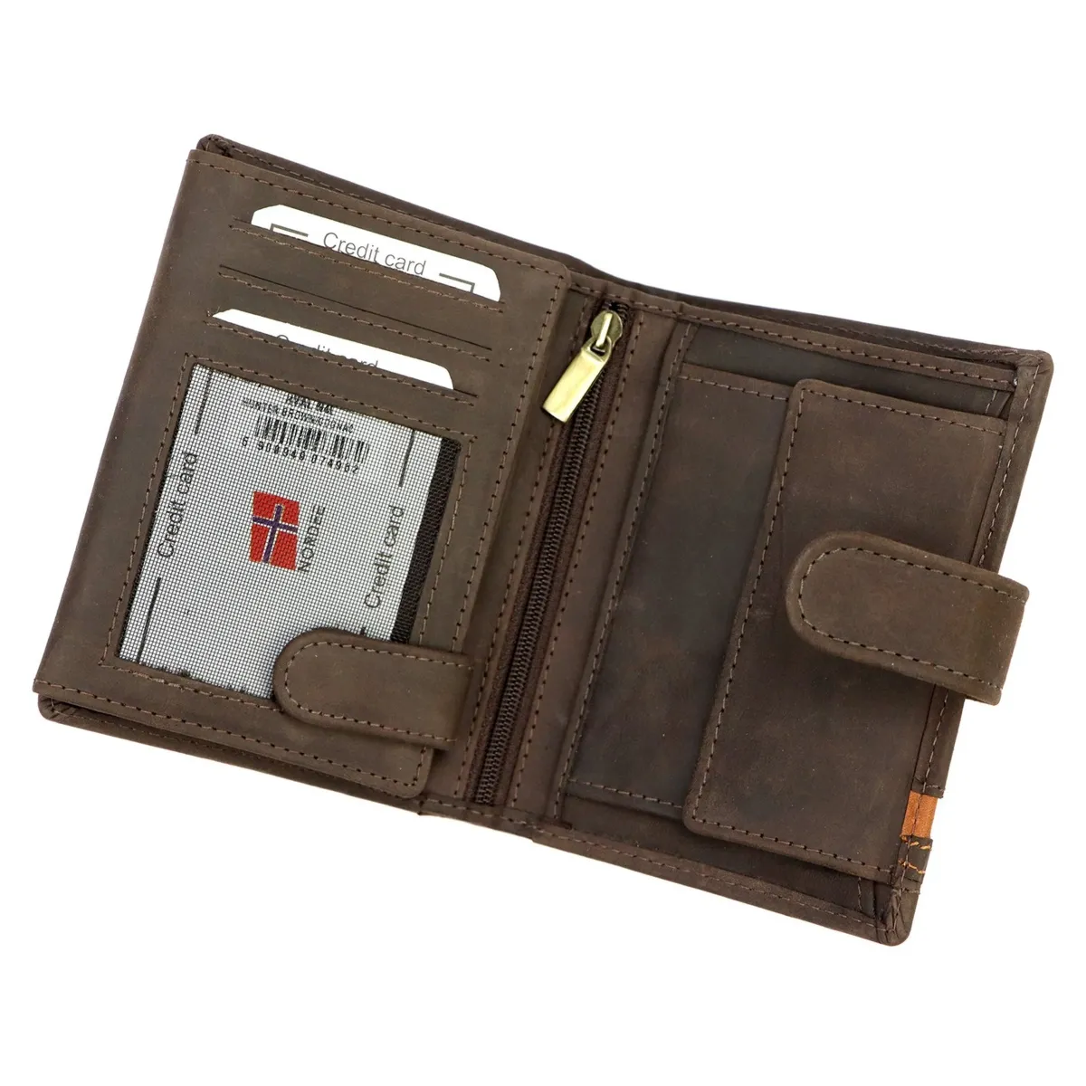 Skórzany męski portfel Nordee HVAL N4L