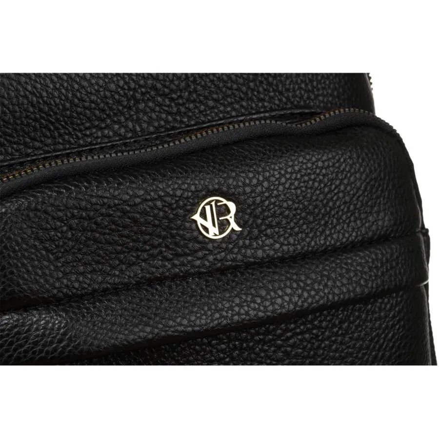 Elegancki plecak damski z bocznymi kieszeniami wykonany ze skóry ekologicznej w beżowym kolorze - Rovicky