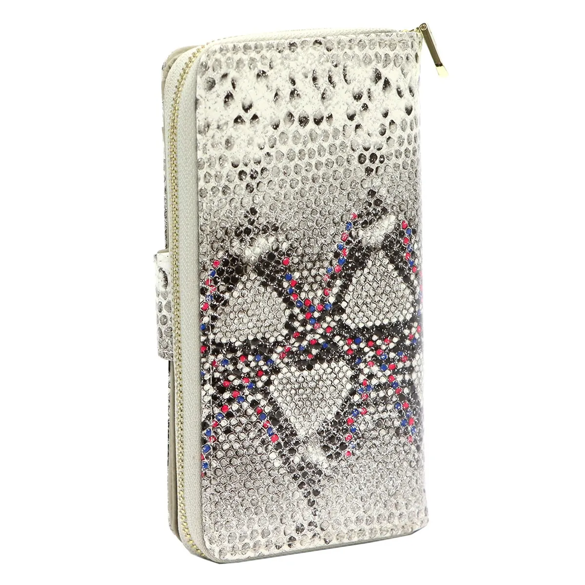 Duży Skórzany portfel damski Gregorio o modnym designie i poziomej orientacji