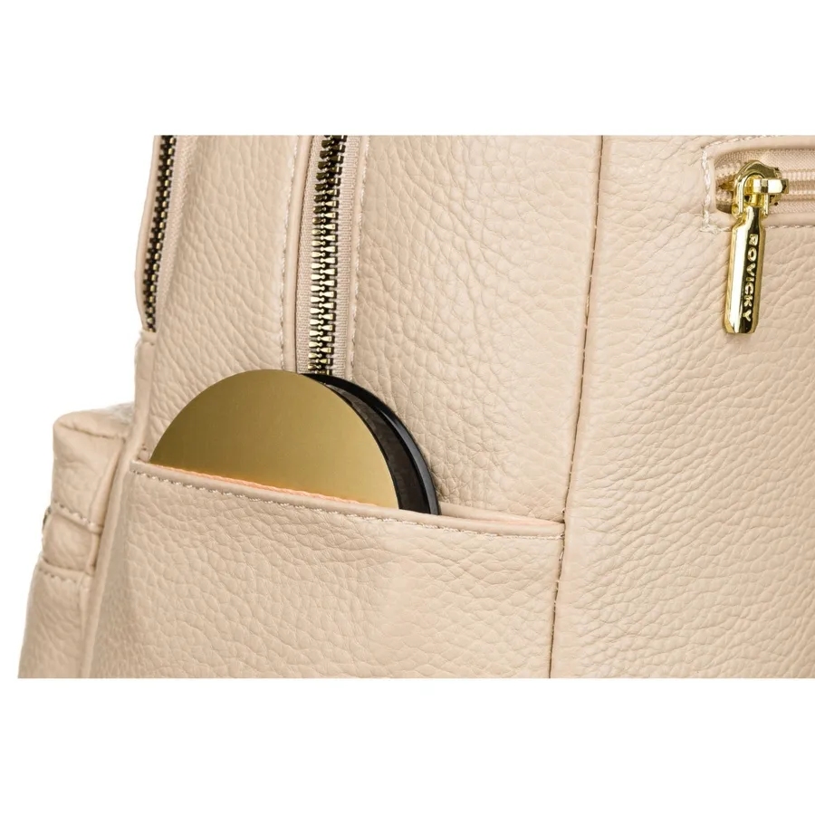 Miejski Wygodny plecak ze złotymi zamkami Rovicky