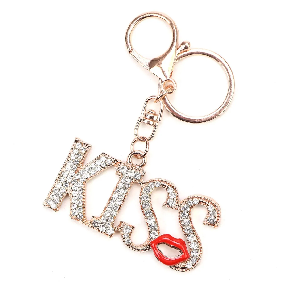 Brelok w wzorze 3 marki Gregorio, praktyczny dodatek z cyrkoniami i złotymi okuciami