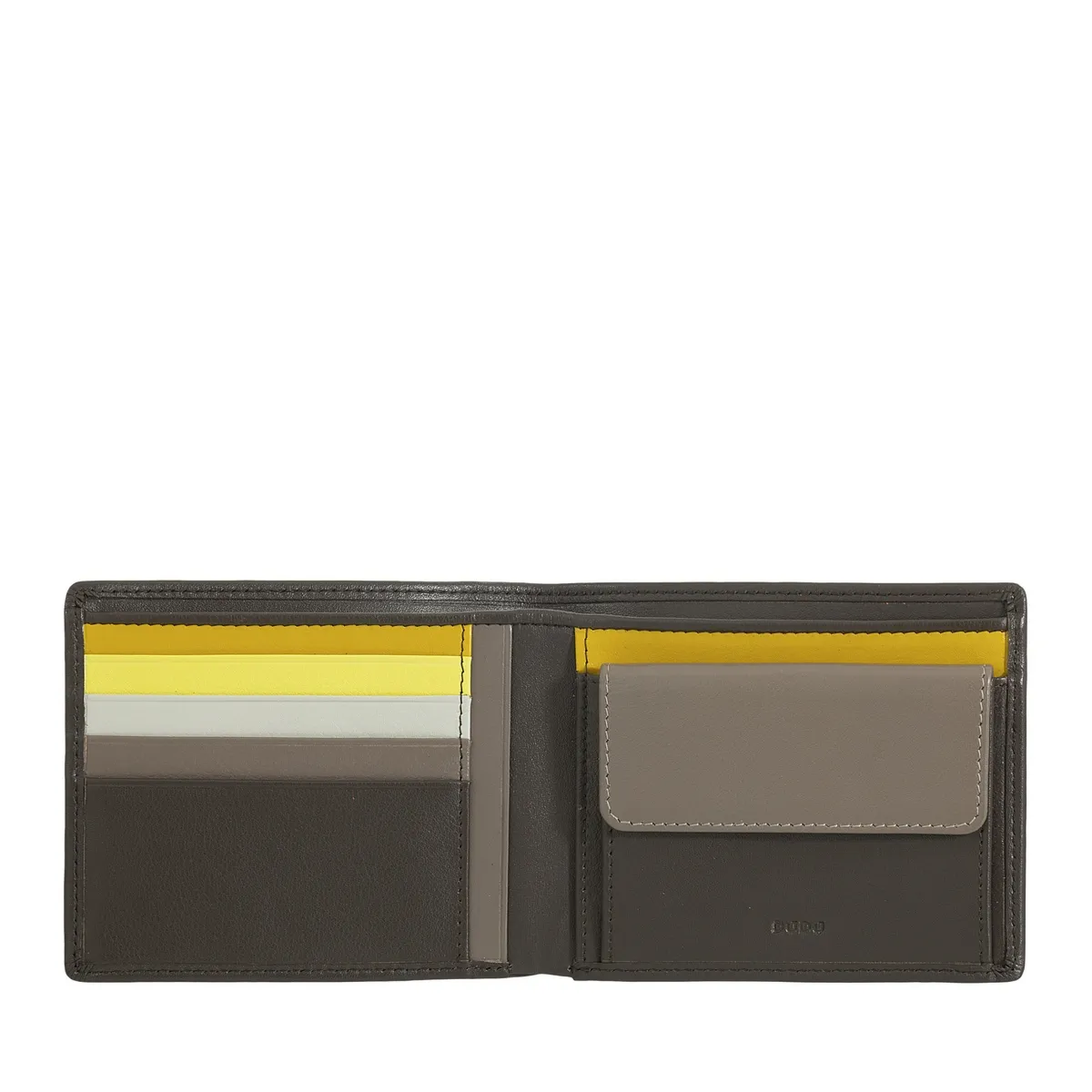 Funkcjonalny Skórzany kompaktowy pojemny męski składany portfel DUDU