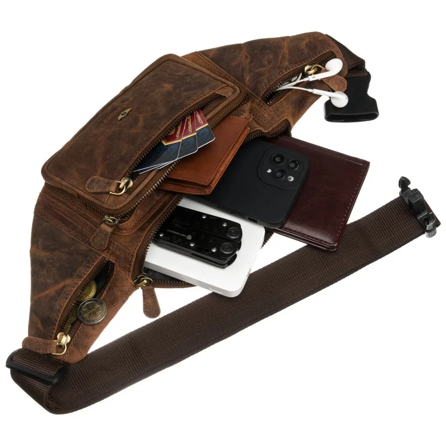 Saszetka męska z naturalnej skóry Peterson PTN 2506-NSH