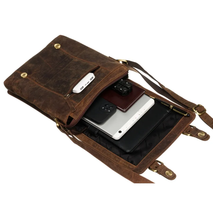 Saszetka męska z naturalnej skóry Peterson PTN 996-B-NSH