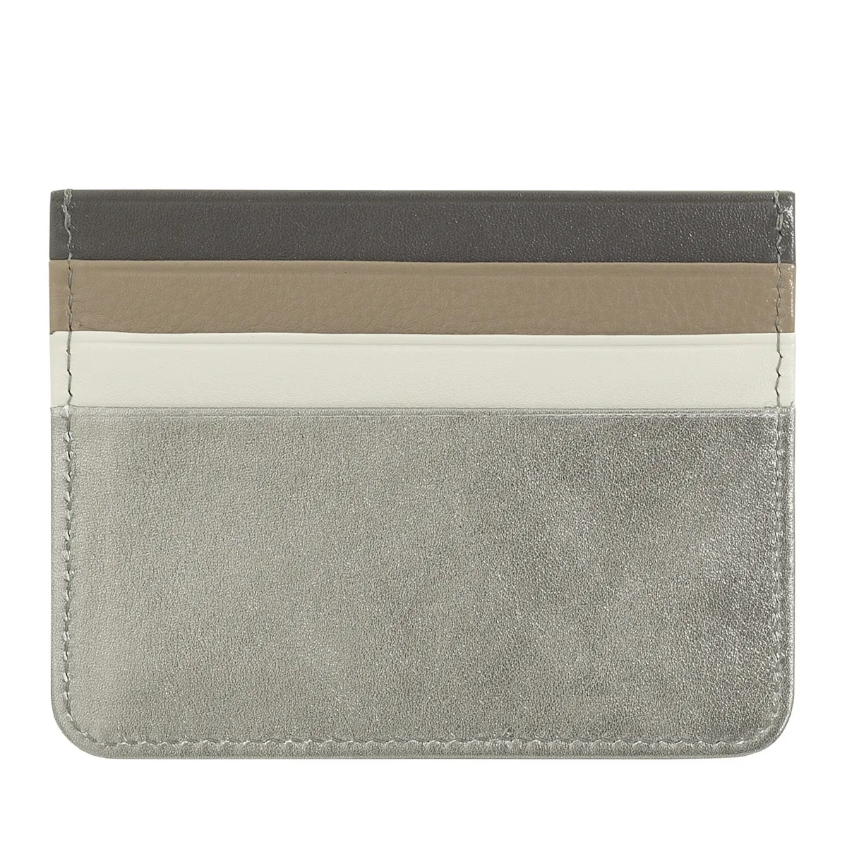 DUDU Etui na karty dokumenty skóra naturalna małe kontrastujące kolory