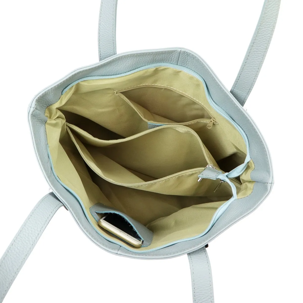 Shopperbag damska torebka na ramię klasyczna ze skóry naturalnej Luka