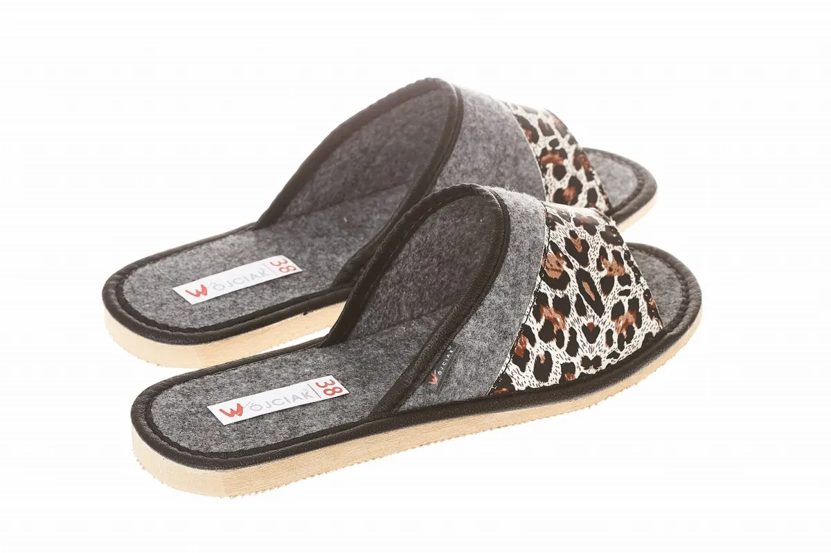 Wójciak Podhale damskie kapcie domowe laczki z otwartym palcem