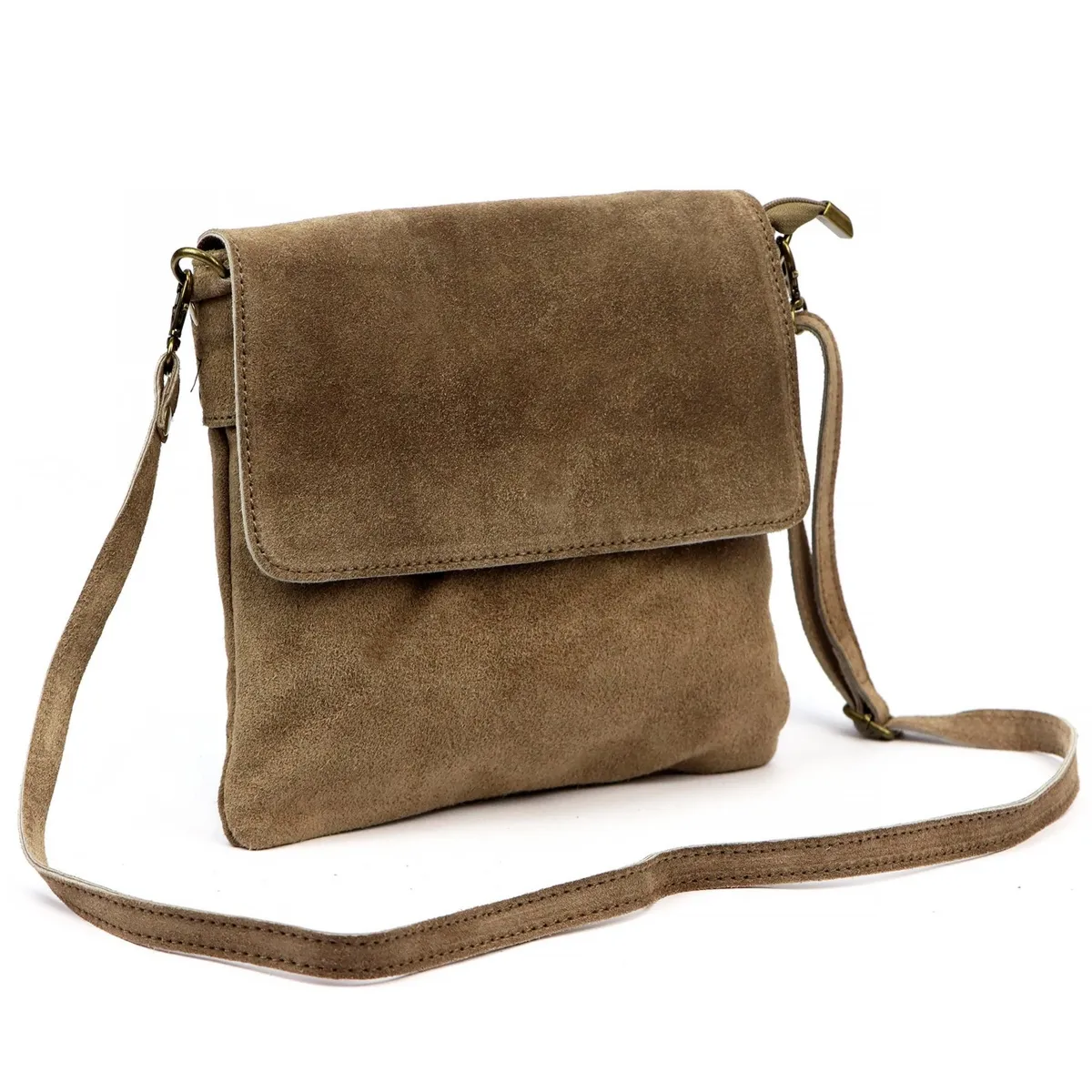 Vera Pelle damska listonoszka skóra naturalna torebka przez ramię z klapą