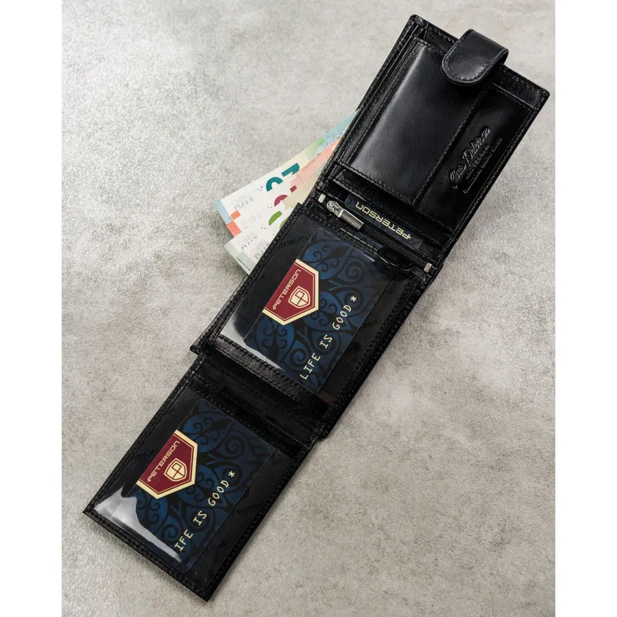 Skórzany męski portfel Peterson PTN N992L-NGV