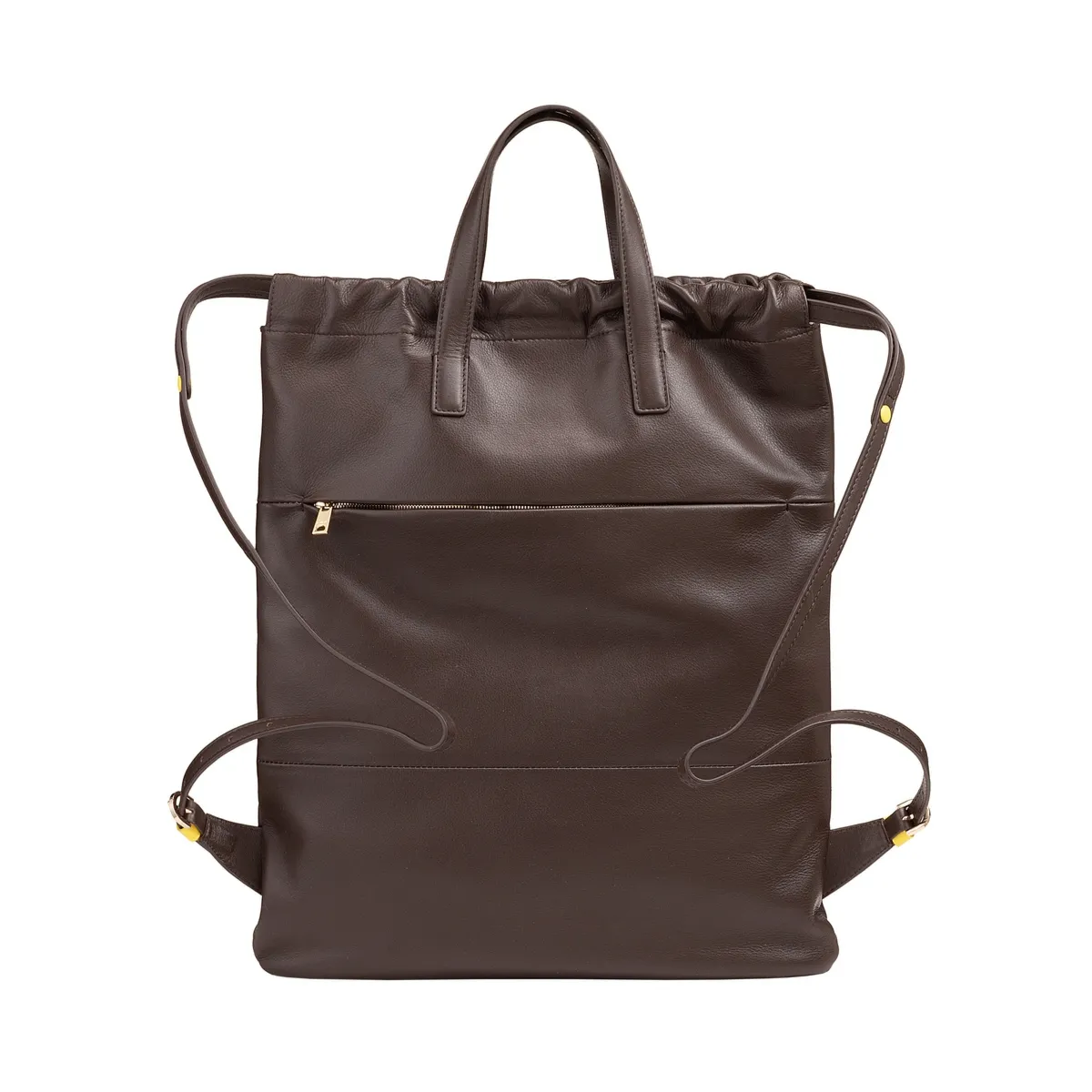 Stylowy Skórzany duży damski plecak miejski z kieszeniami i uchwytem DUDU